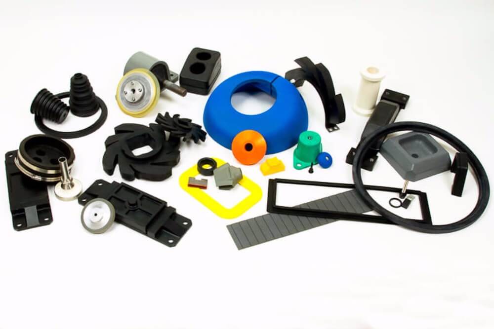 Molded rubber parts